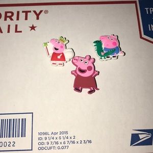 Bundle of 3 Peppa Pig Croc Charms, Jibbitz or Pins